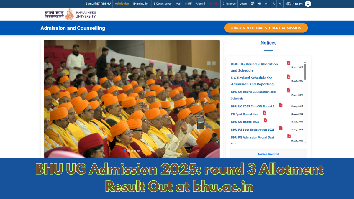 BHU UG Admission 2025